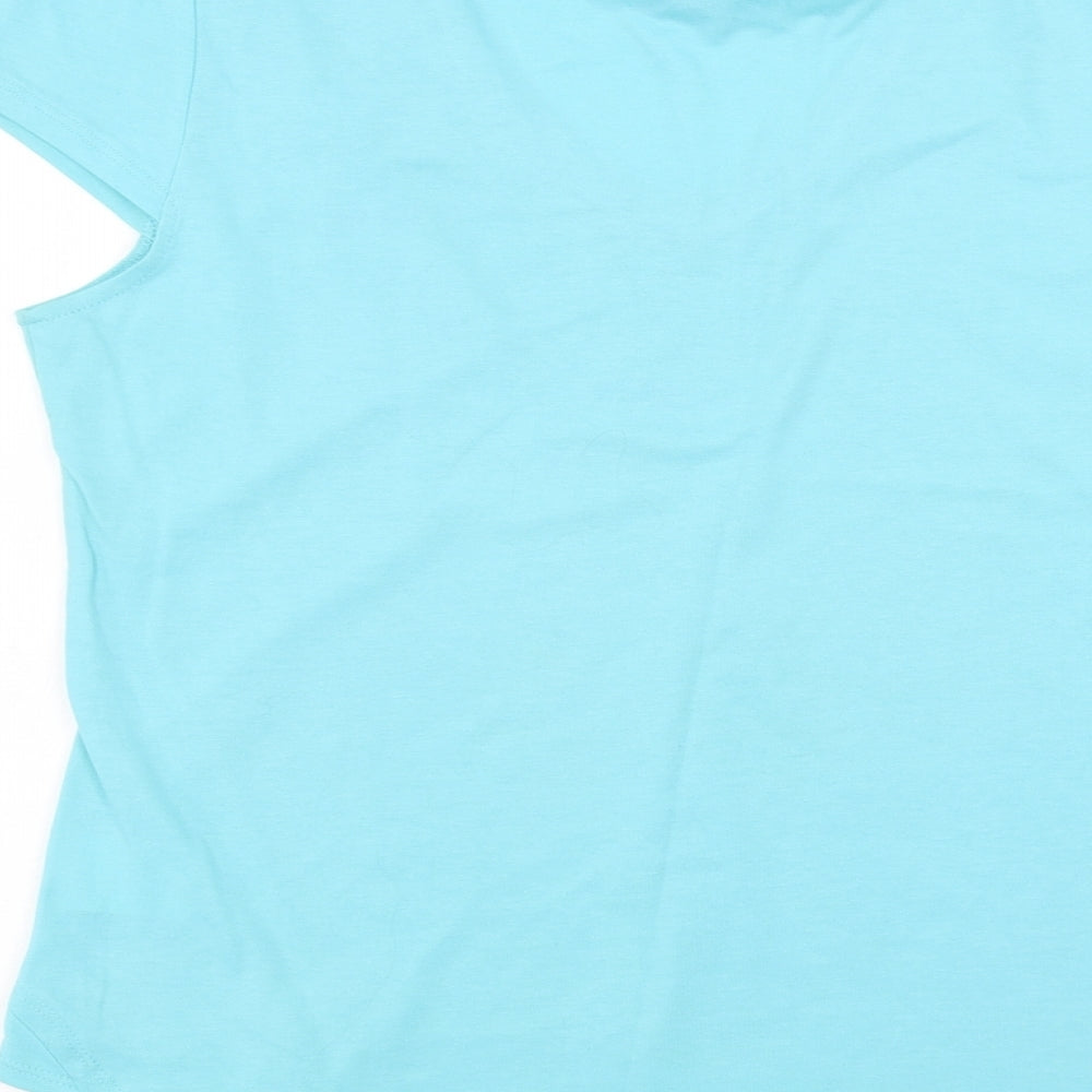LA Gear Womens Blue Basic T-Shirt Size 16