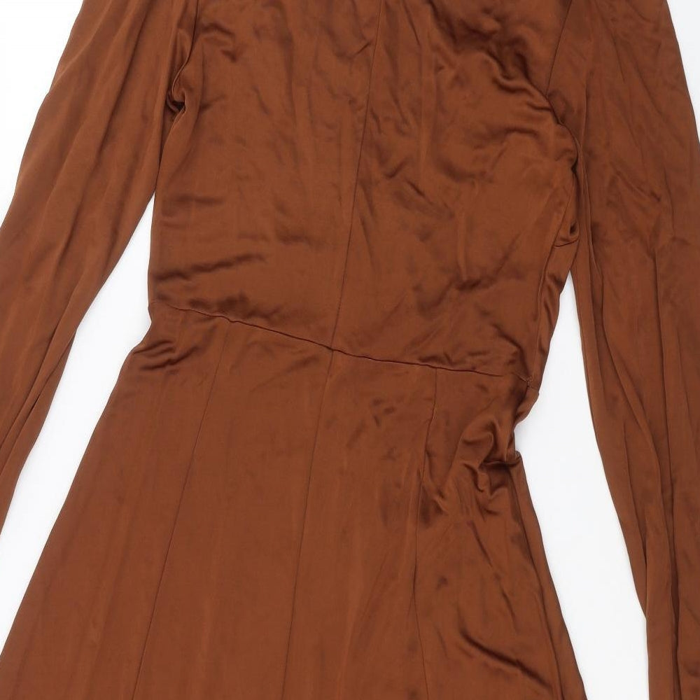 Marks & Spencer Womens Brown A-Line Size 10