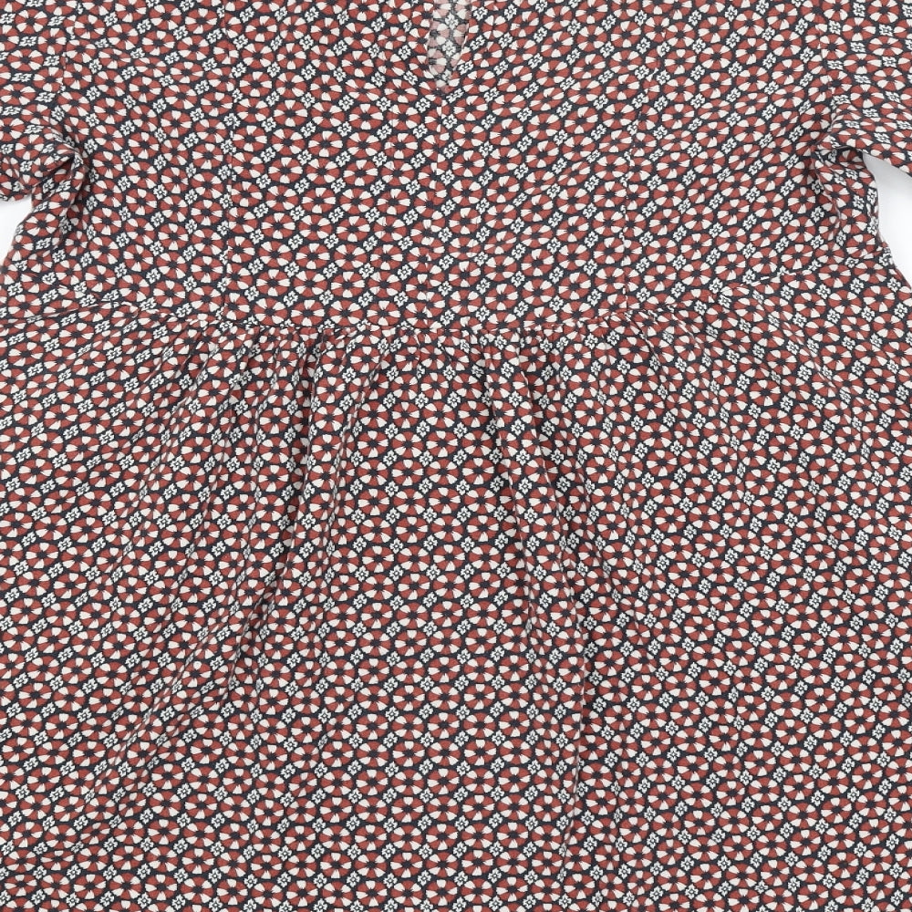 H&M Womens Multicoloured Argyle/Diamond A-Line Size 14