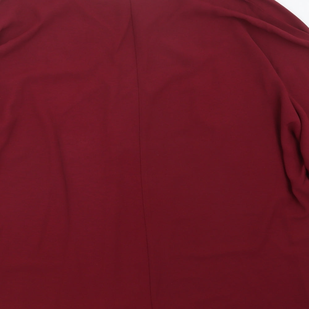 SheIn Womens Red Basic Blouse Size L