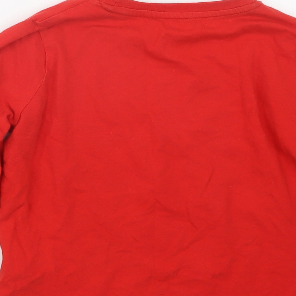 F&F Boys Red Geometric Pyjama Top Size 5-6 Years