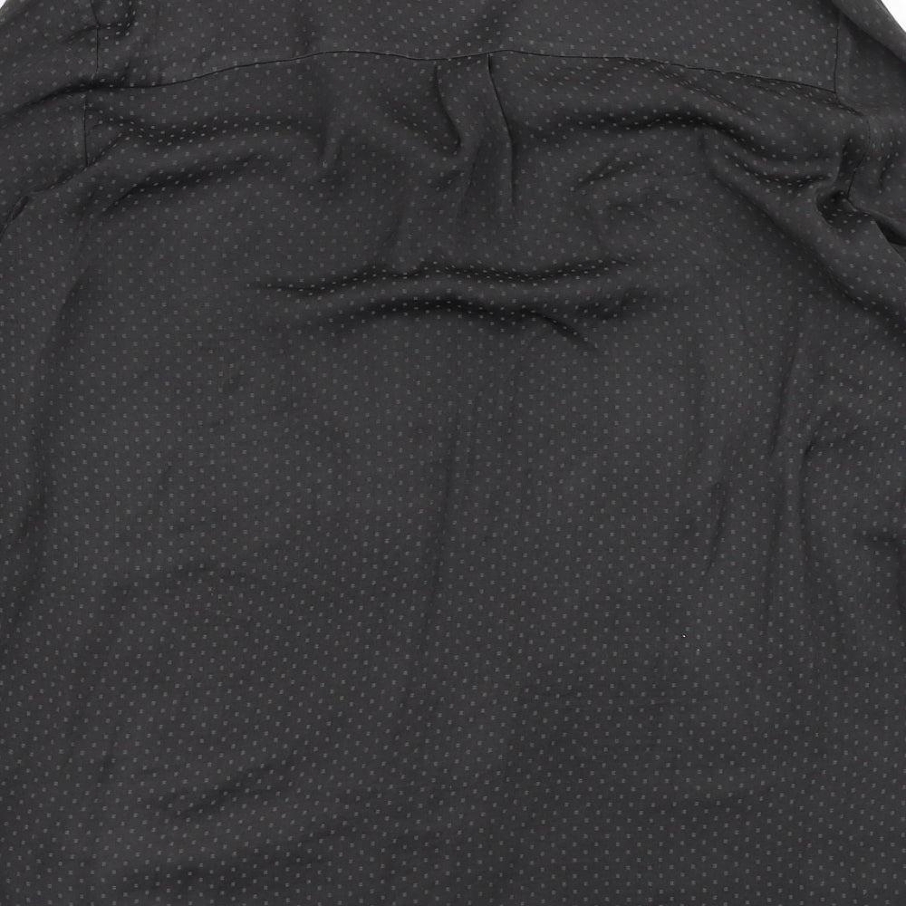 H&M Womens Grey Polka Dot Basic Blouse Size 12