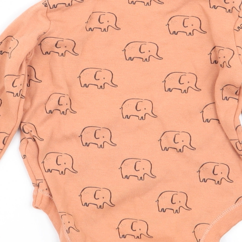 F&F Boys Beige Animal Print Babygrow One-Piece Size 6-9 Months