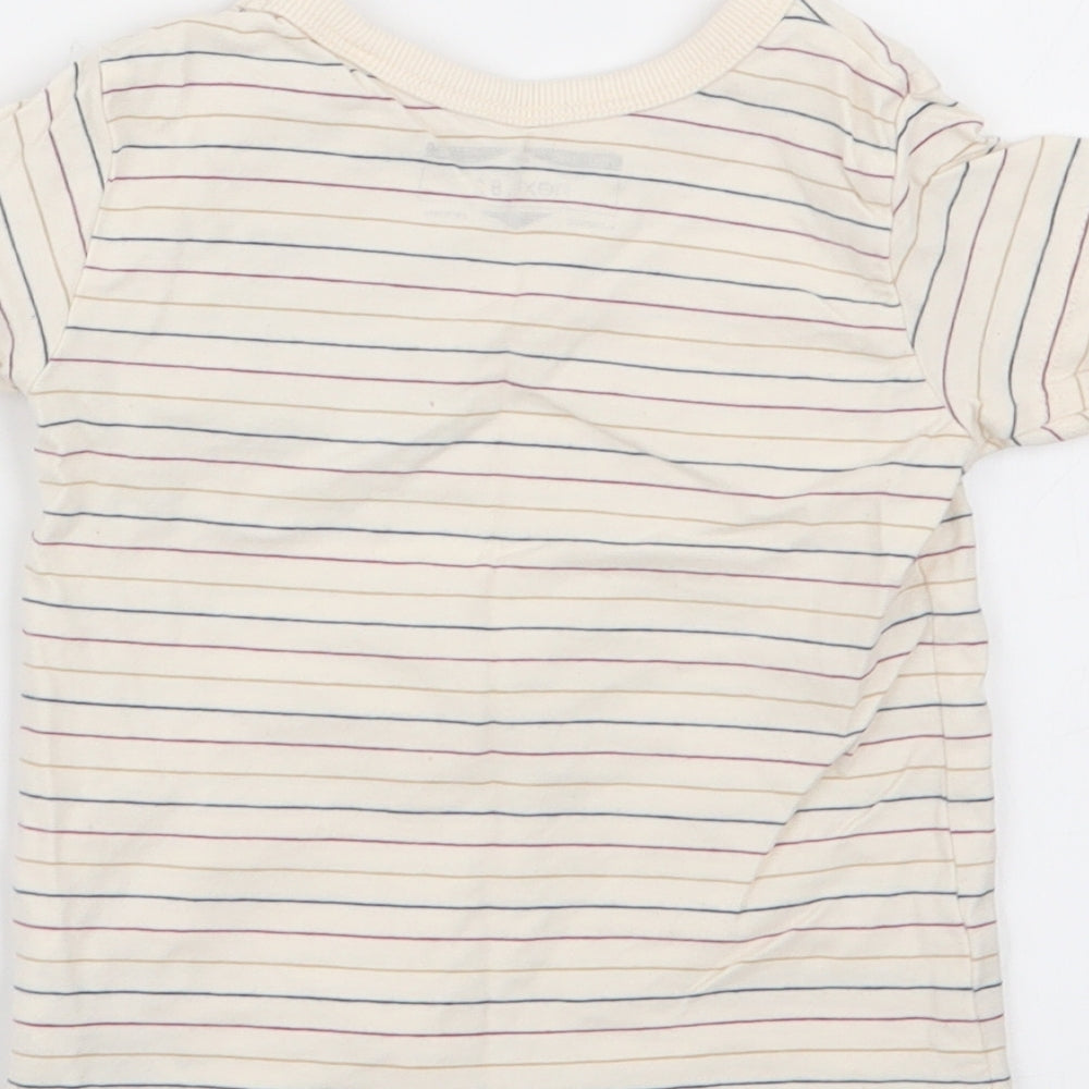 Next Boys Multicoloured Striped Basic T-Shirt Size 6-9 Months