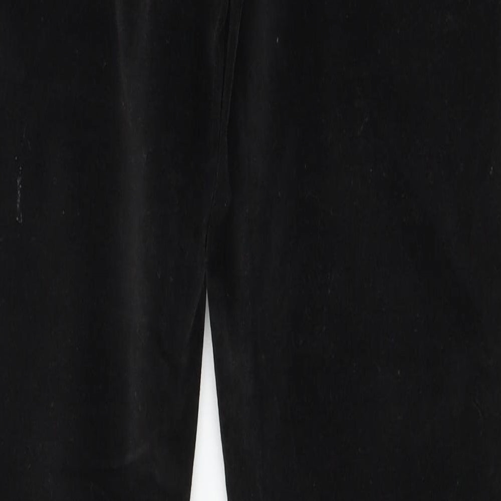 Jack Will Womens Black Velour Snow Pants Trousers Size 12 L20 in