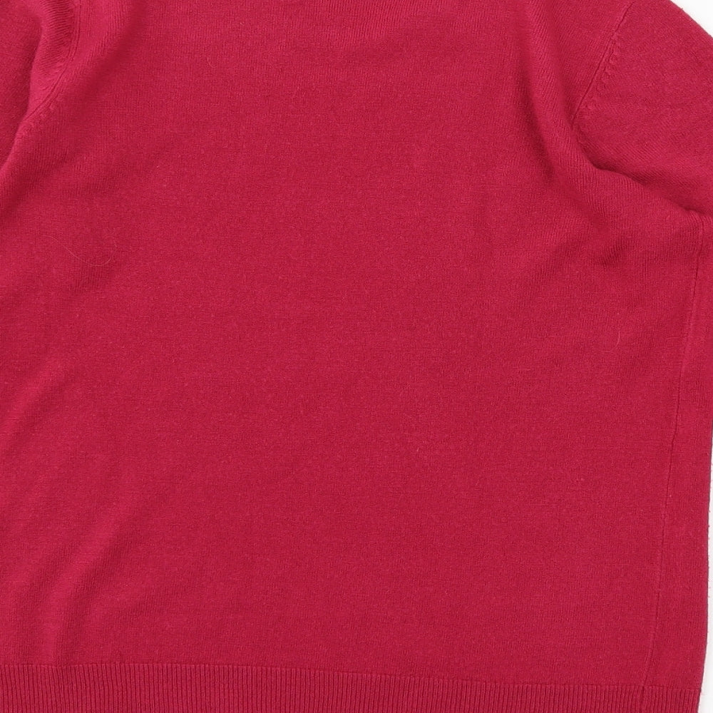 Bonmarché Womens Pink Knit Pullover Jumper Size 10