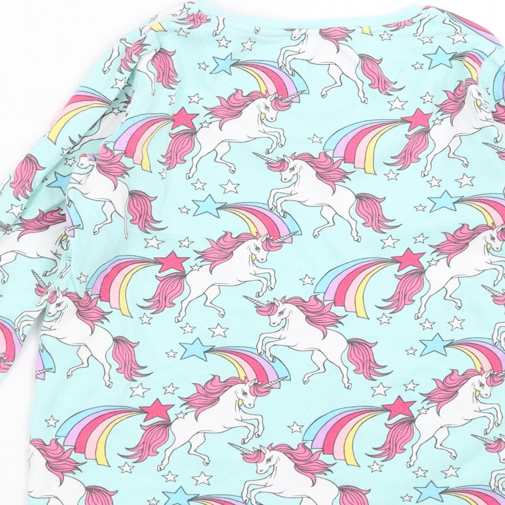 NEXT Girls Green Solid Top Pyjama Top Size 12 Years - Unicorn