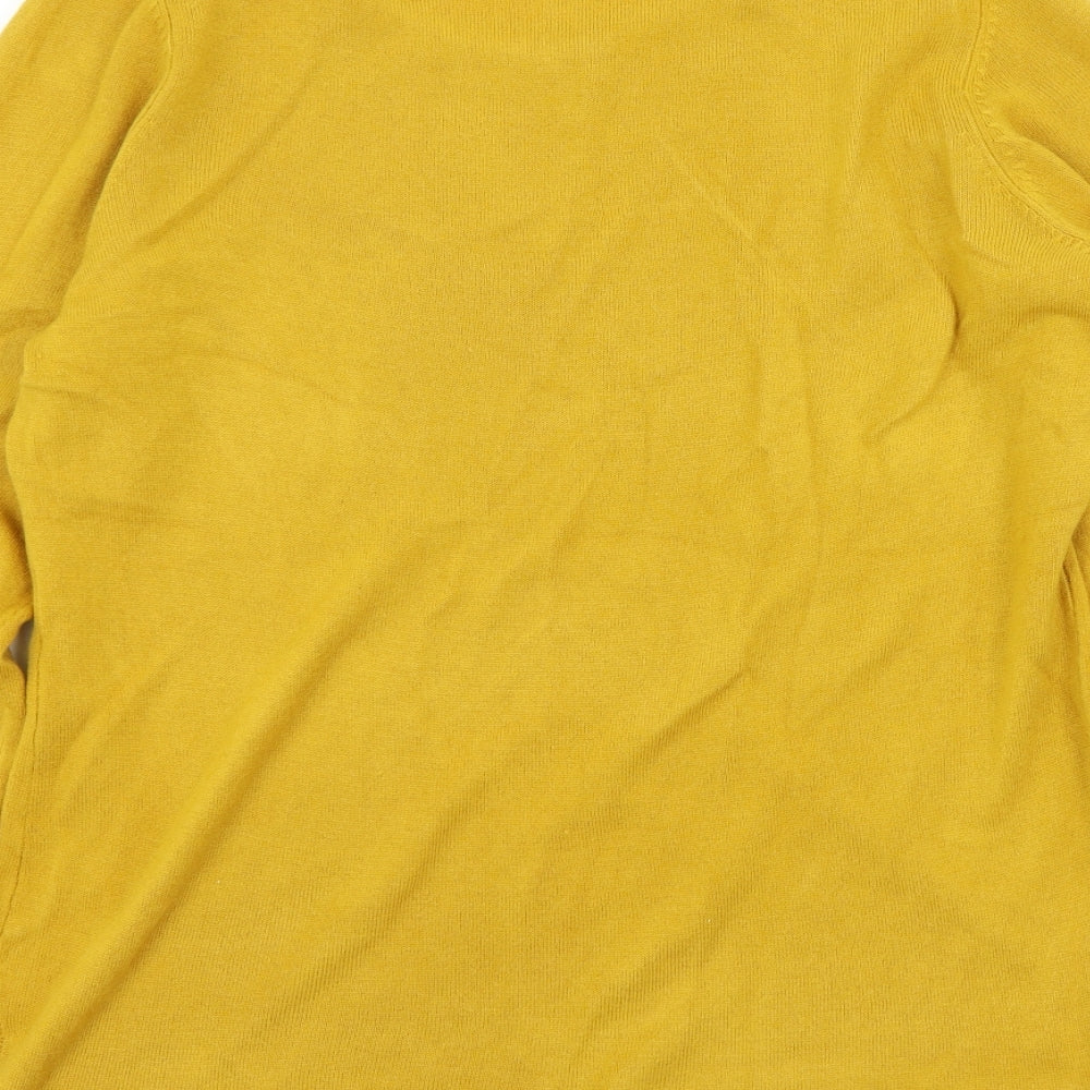 vidavi Womens Yellow Pullover Jumper Size L