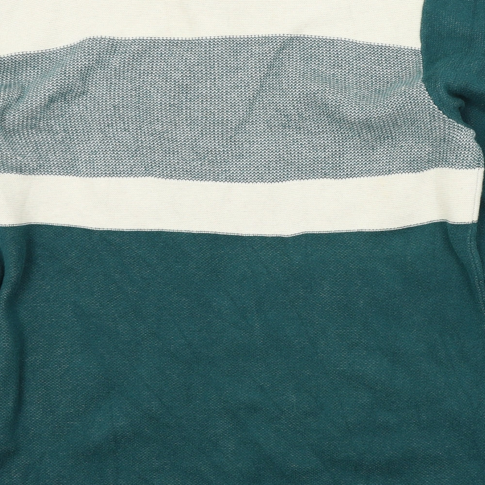 TOM TAILOR Mens Green Pullover Jumper Size M