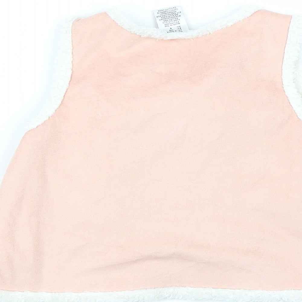 Preworn Girls Pink Gilet Jacket Size 4-5 Years