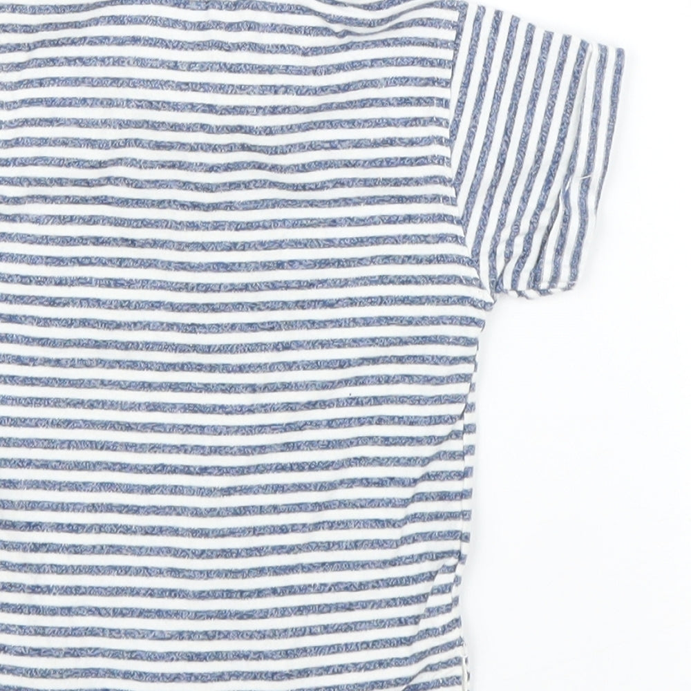Peacocks Boys White Striped Basic Button-Up Size 6-9 Months