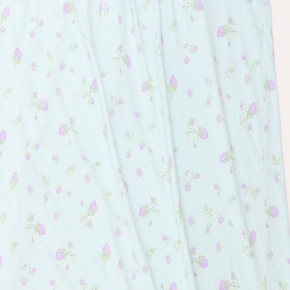 Classic Womens Blue Floral A-Line Size 16