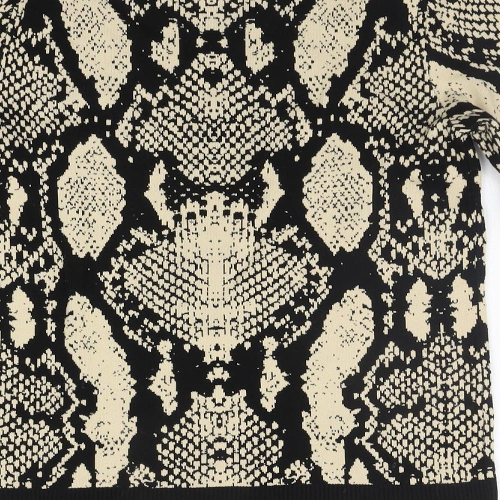 Next Womens Beige Animal Print Pullover Jumper Size 10