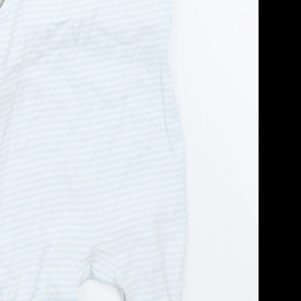 Marks and Spencer Boys Blue Striped Dungaree One-Piece Size 3-6 Months