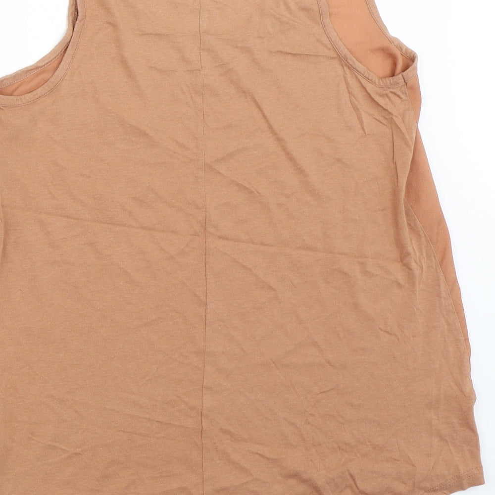 Dorothy Perkins Womens Beige Basic Tank Size 10