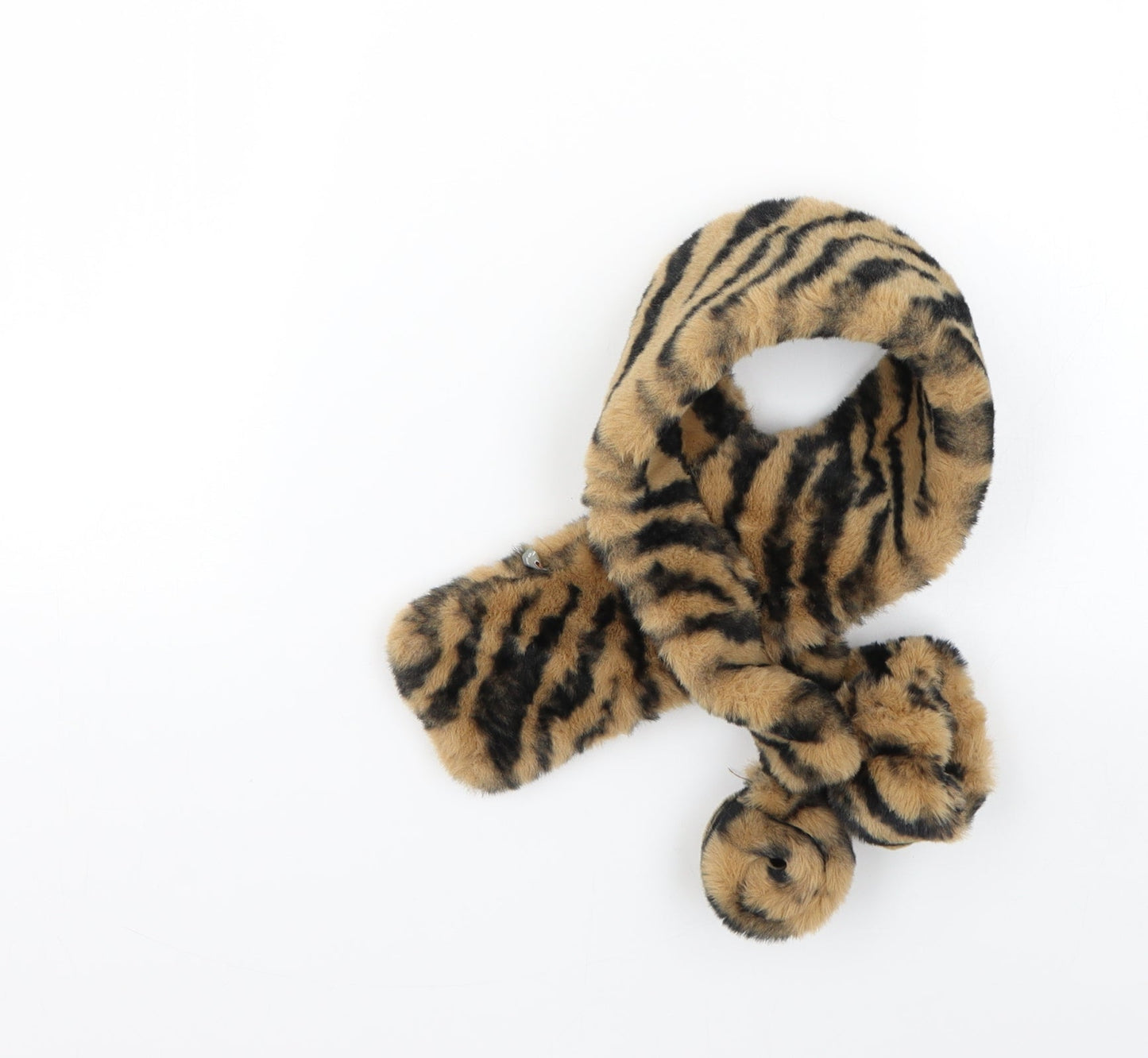Preworn Womens Brown Animal Print Scarf
