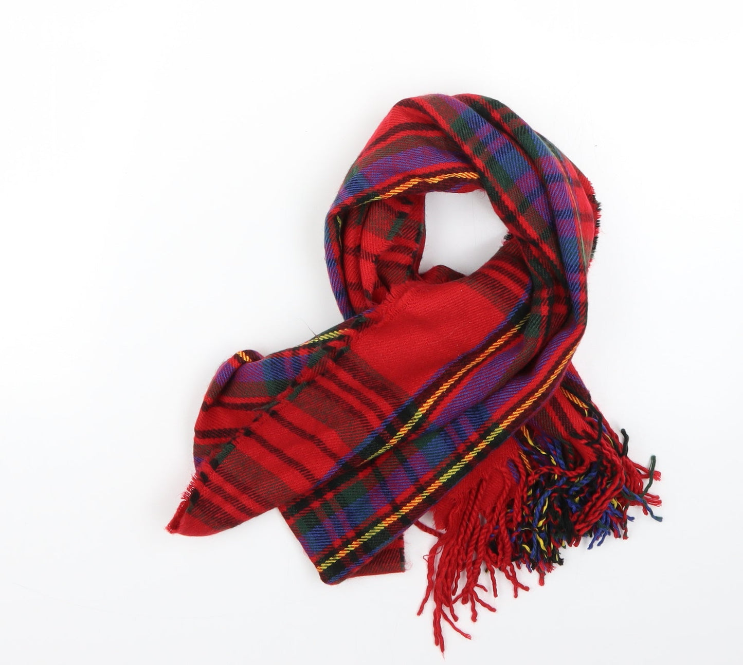 Preworn Unisex Multicoloured Check Scarf