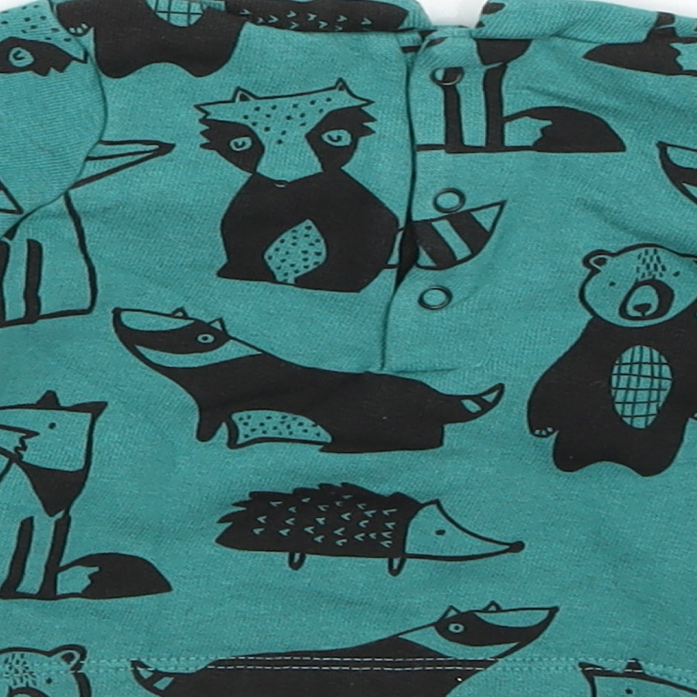 NEXT Baby Green Geometric Pullover Jumper Size 0-3 Months