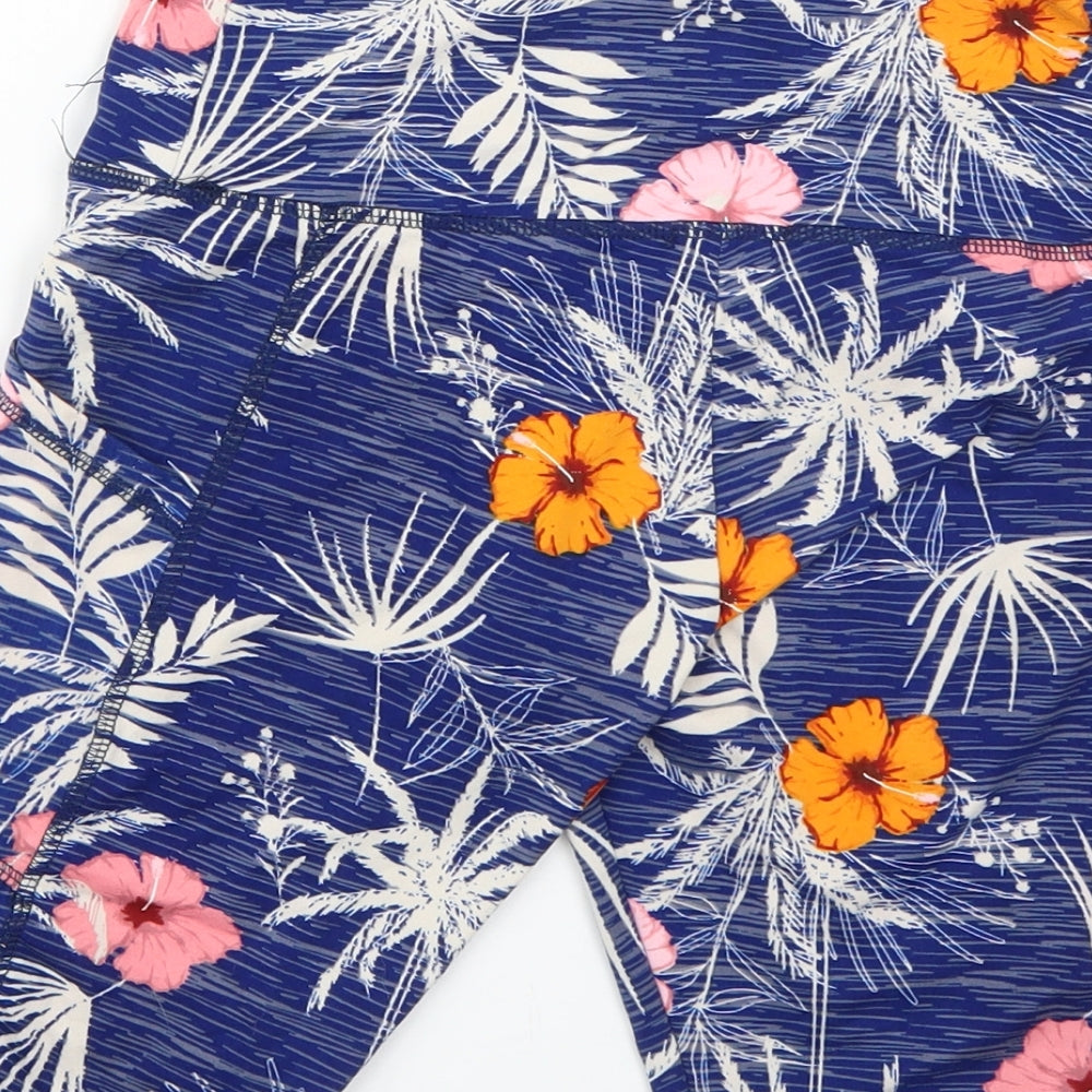 saresa Womens Multicoloured Floral Cropped Leggings Size S