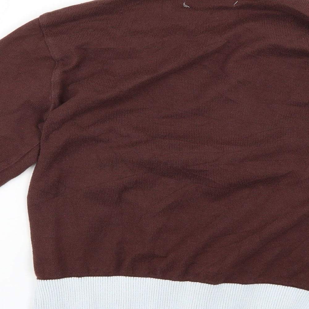 vacant Womens Brown Cardigan Jumper Size M