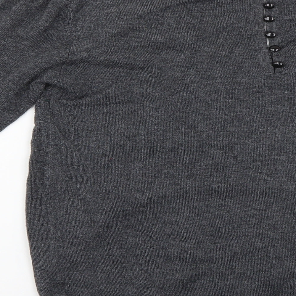 city by jcl Womens Grey Pullover Jumper Size M