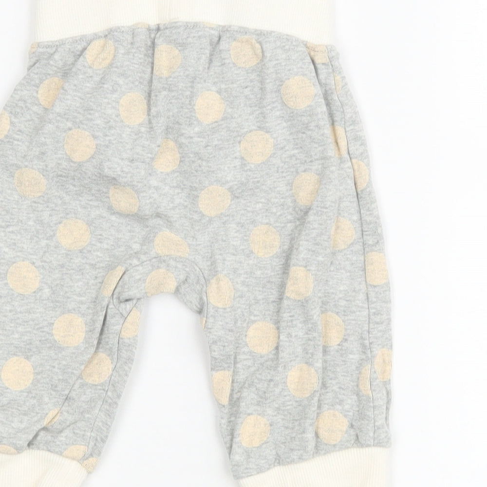 NEXT Girls Grey Polka Dot Jogger Leggings Size 3-6 Months