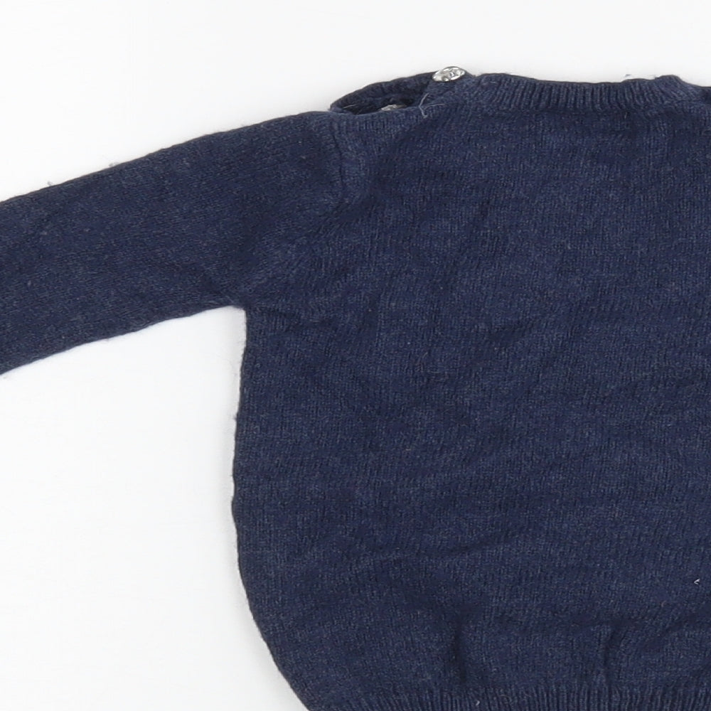 NEXT Girls Blue Pullover Jumper Size 6-9 Months