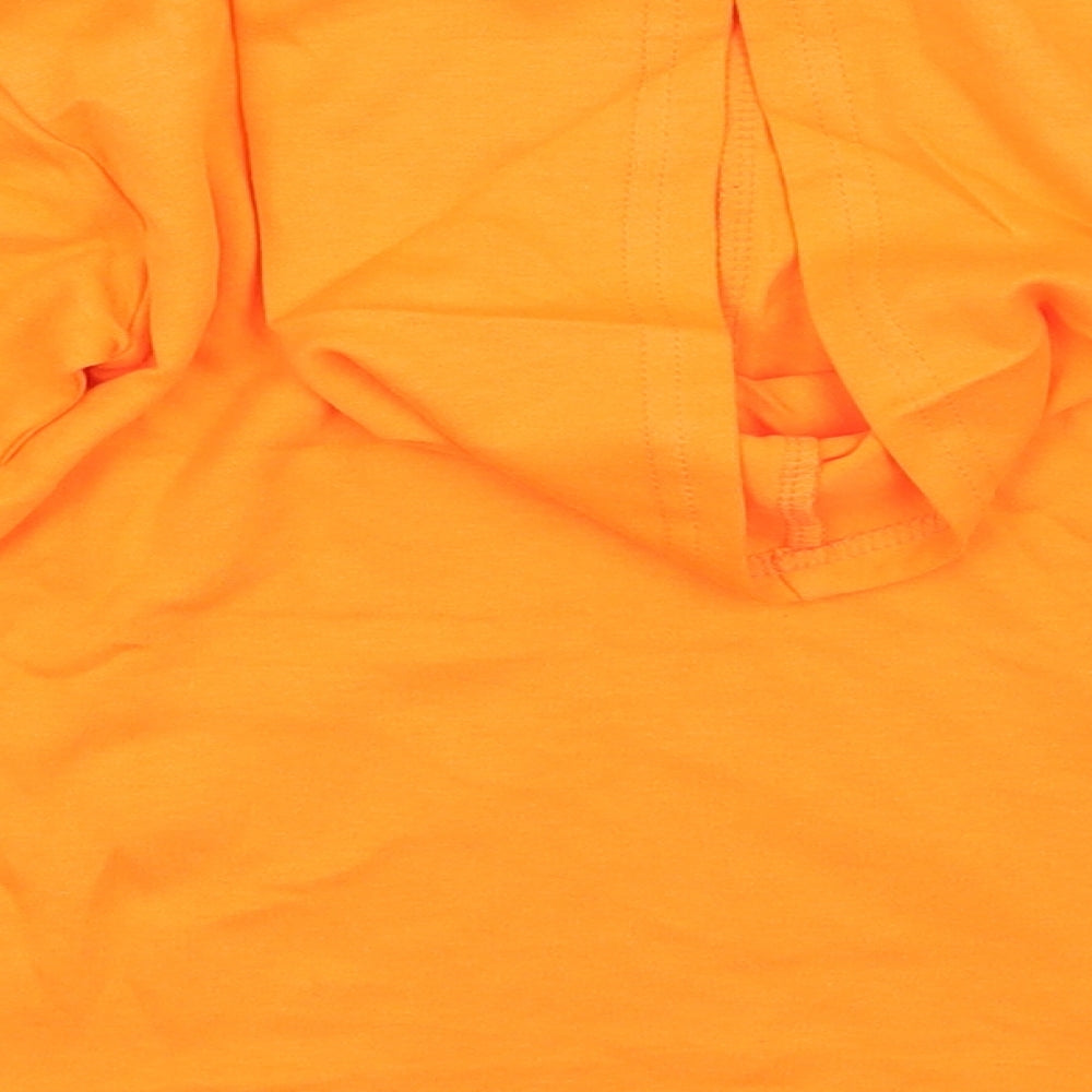 Preworn Girls Orange Pullover Hoodie Size 4 Years