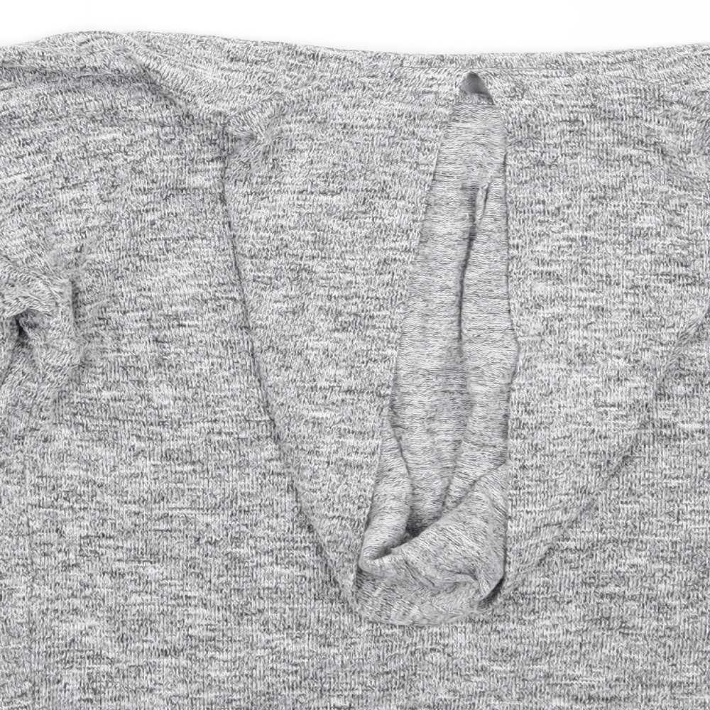 Matalan Girls Grey Pullover Hoodie Size 8 Years