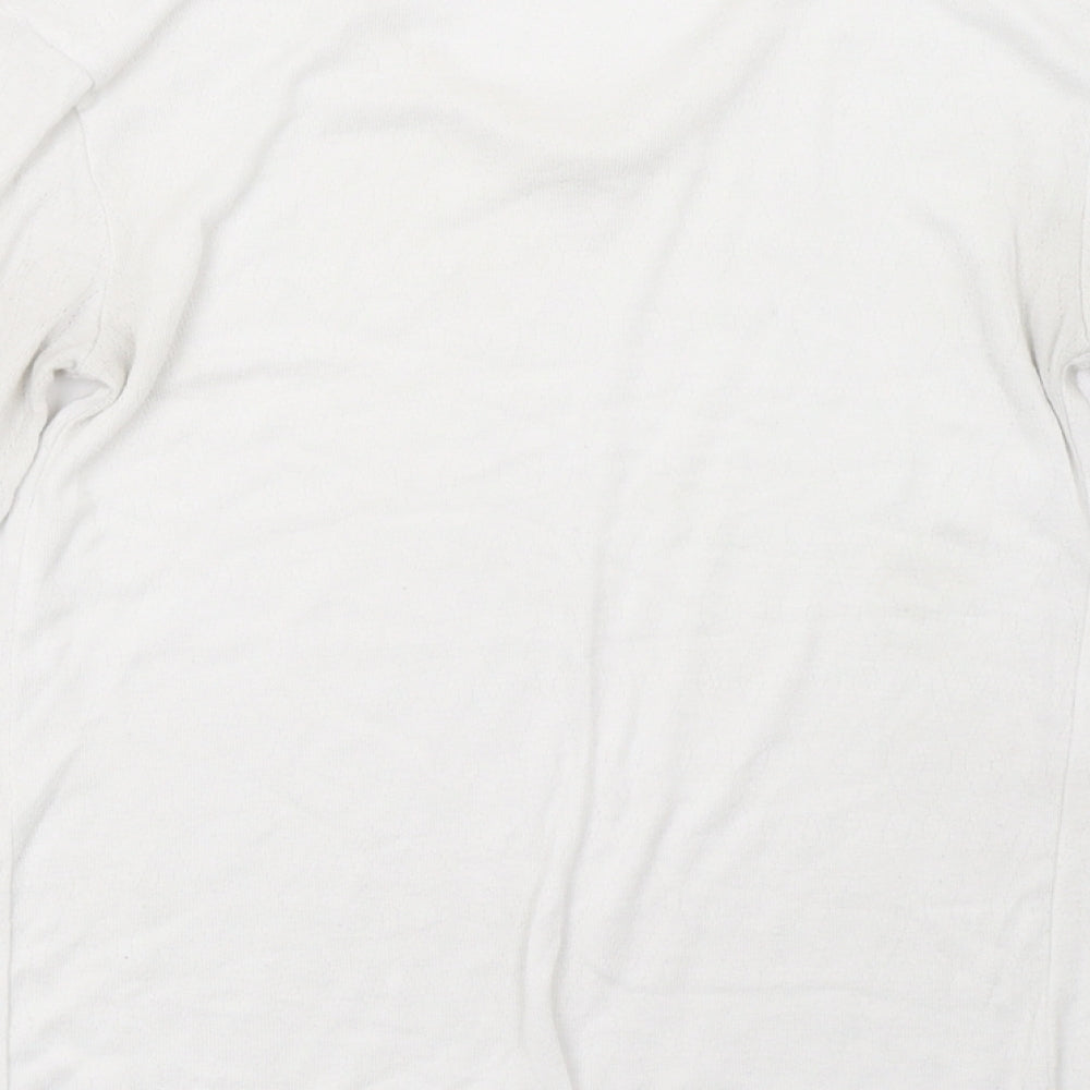 octove Womens White Pullover Sweatshirt Size XS