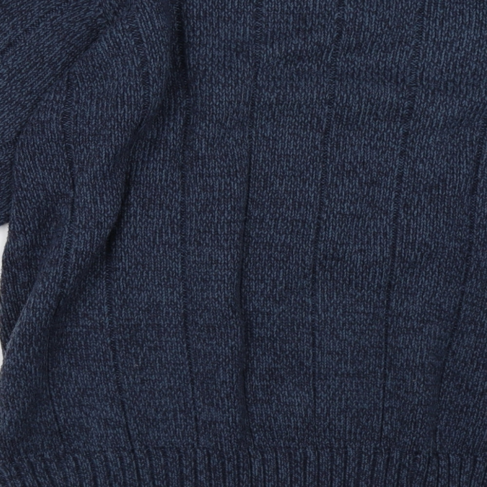 EWM Mens Blue Knit Pullover Sweatshirt Size M