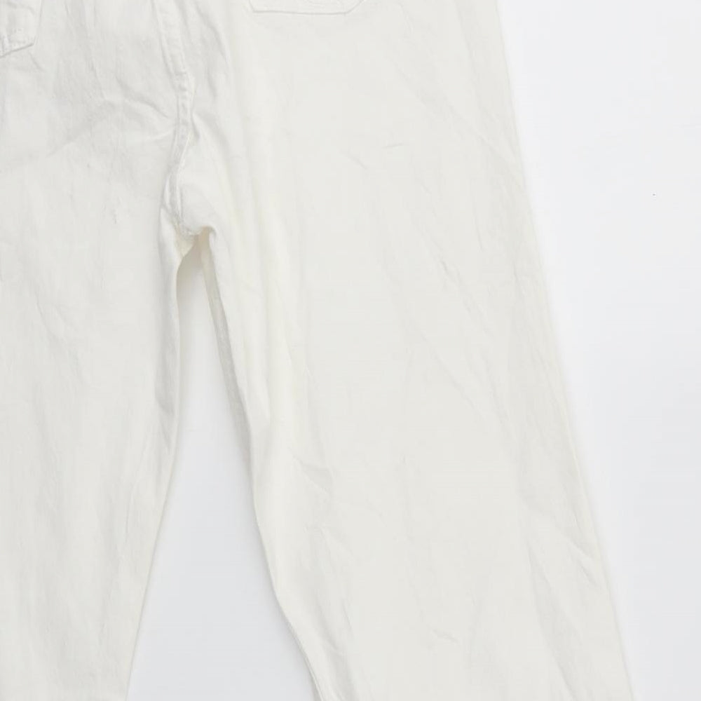 BESSIE Womens White Bootcut Jeans Size 30 in L30 in