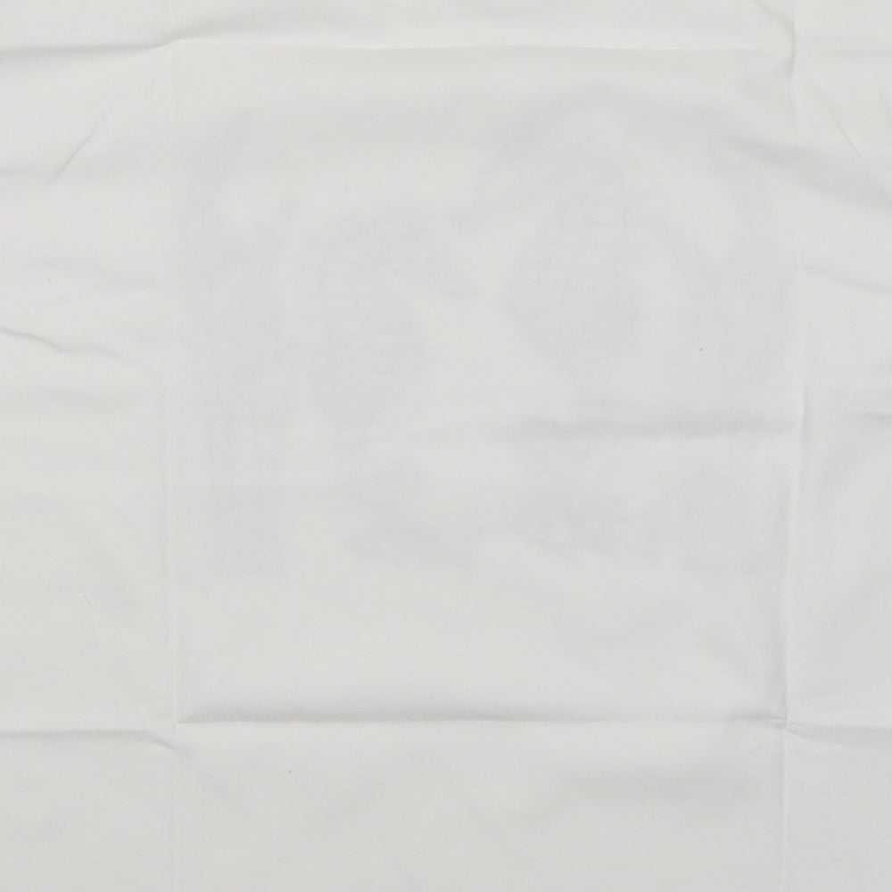 JERZEES Girls White Basic T-Shirt Size 9-10 Years