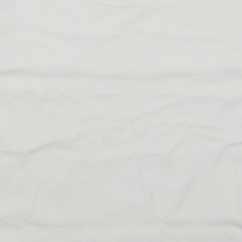 JERZEES Girls White Basic T-Shirt Size 7-8 Years