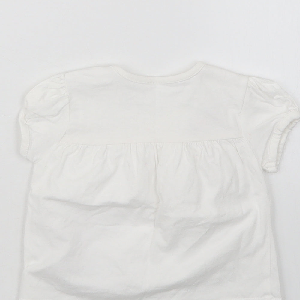 Nutmeg Girls White Basic T-Shirt Size 3-6 Months