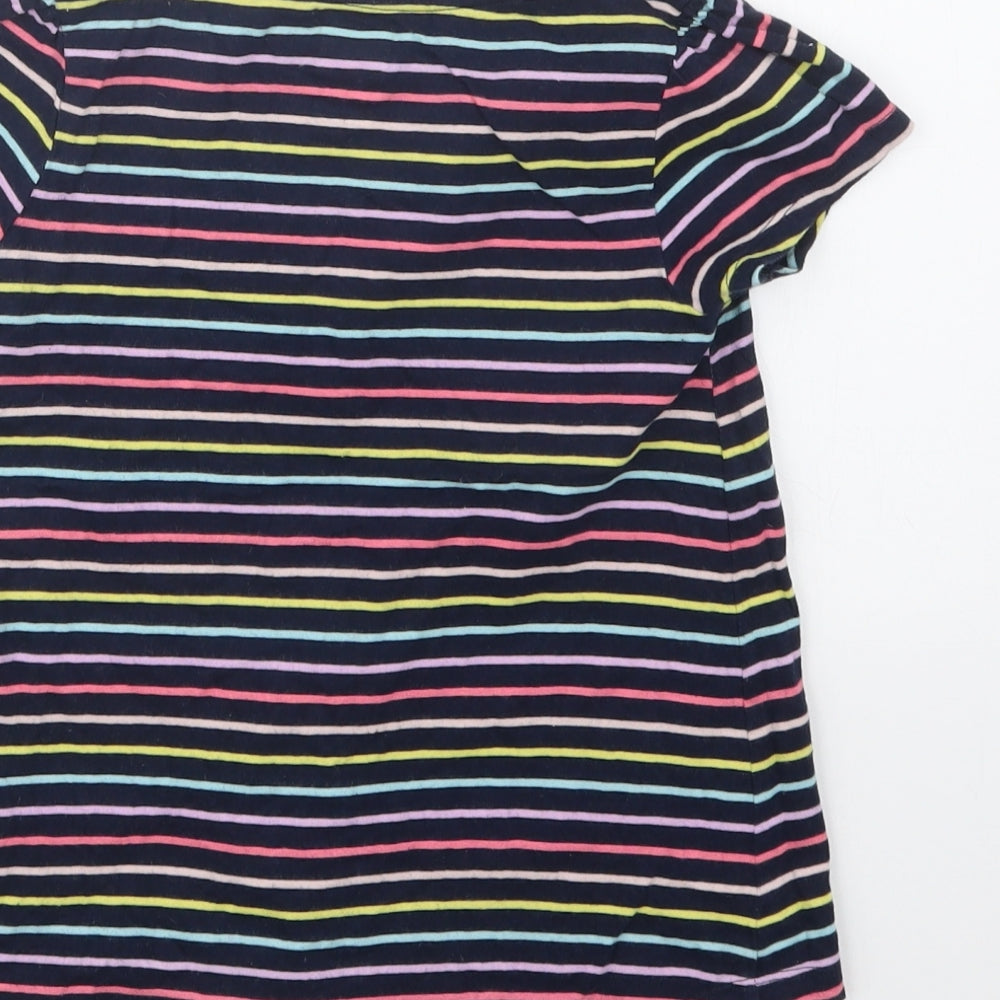Gap Girls Blue Striped Basic T-Shirt Size 5 Years