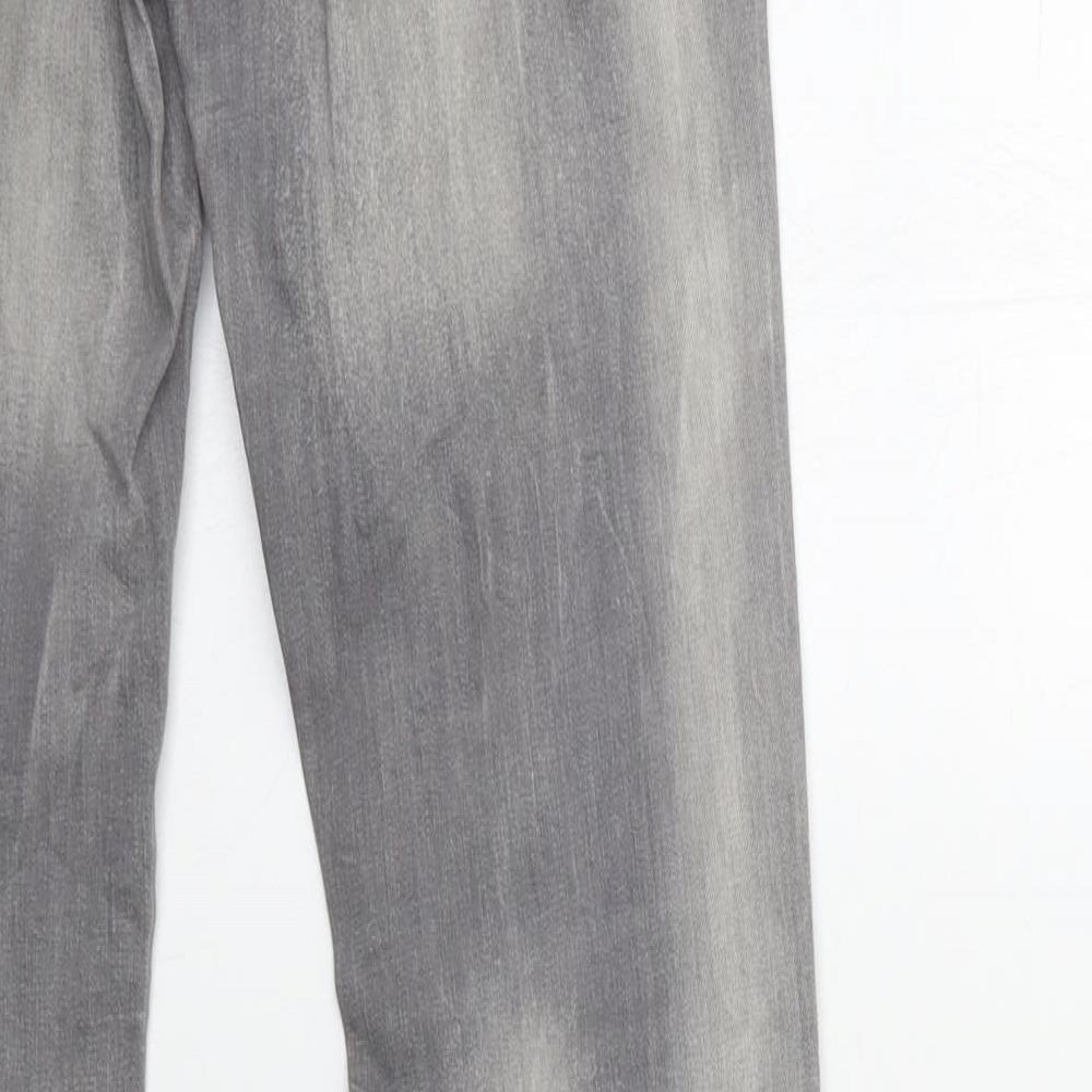 Preworn Womens Grey Denim Skinny Jeans Size 8 L32 in