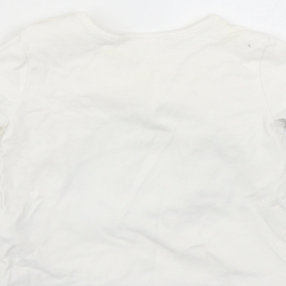 NEXT Baby White Basic T-Shirt Size 0-3 Months - elephant