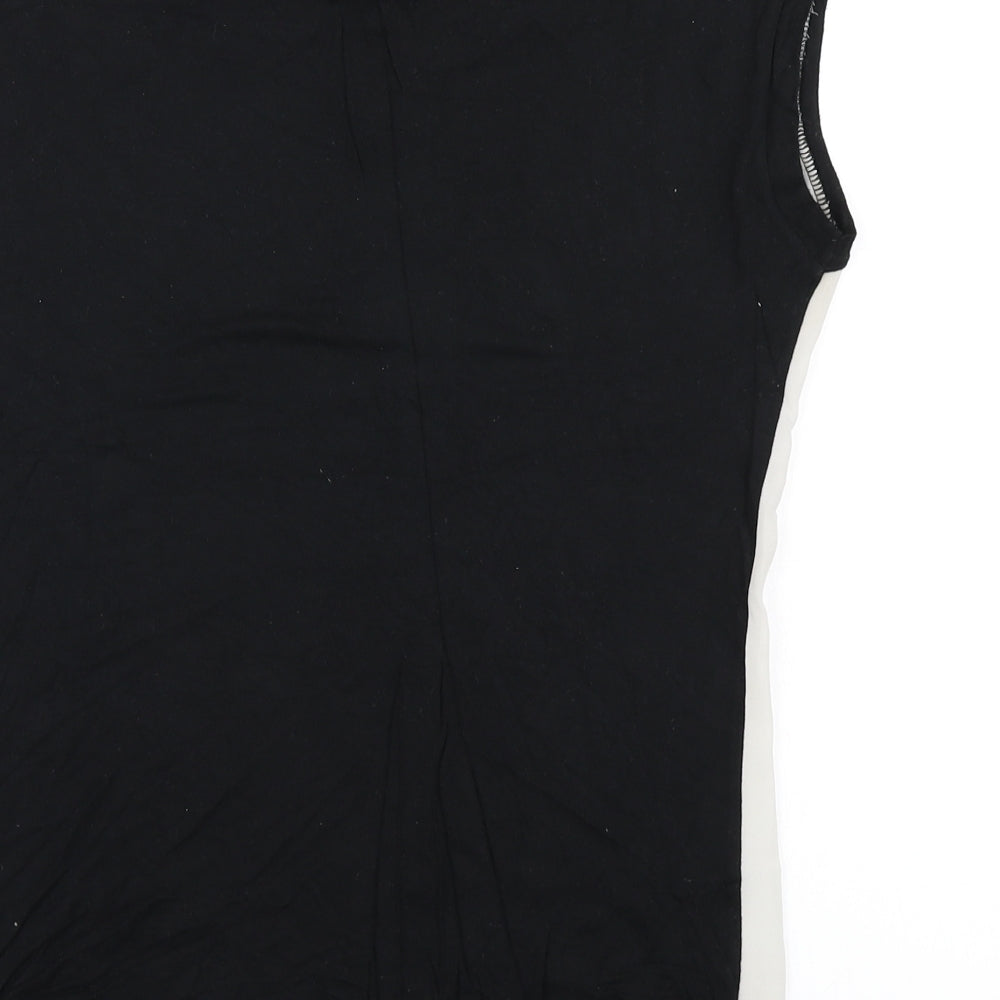 Lustre Womens Black Basic Blouse Size 8