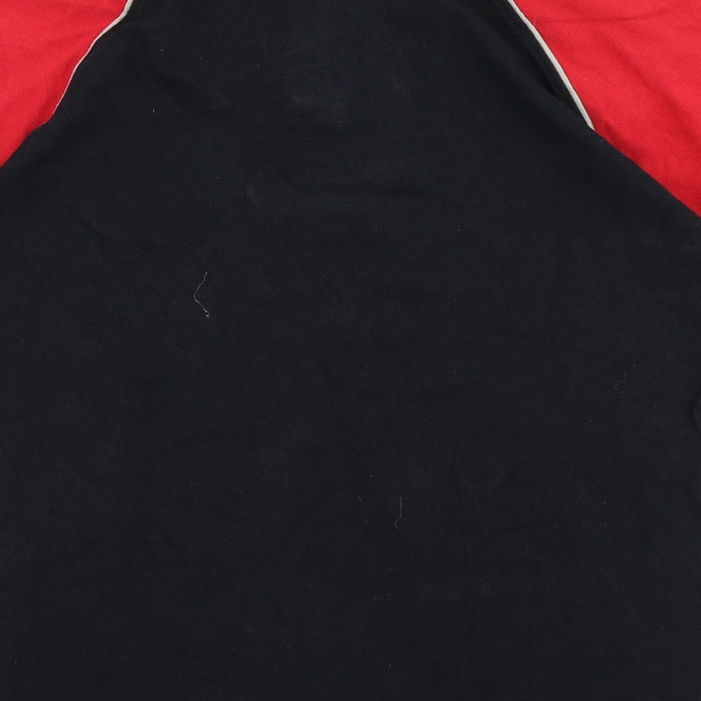 Kariban Mens Black Colourblock Polo Size L