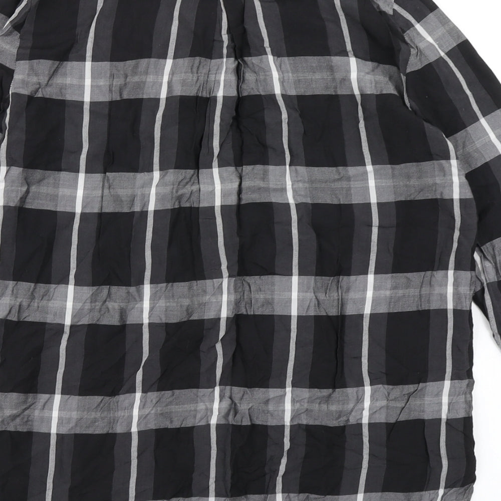 River Island Womens Black Check Basic Blouse Size 6