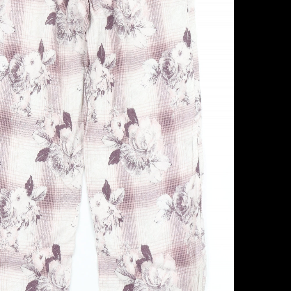 M&S Womens Pink Floral Capri Pyjama Pants Size 6 - 26 in Waist