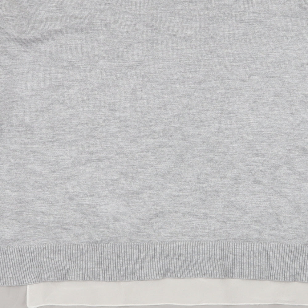mint velevet Womens Grey Pullover Jumper Size 10