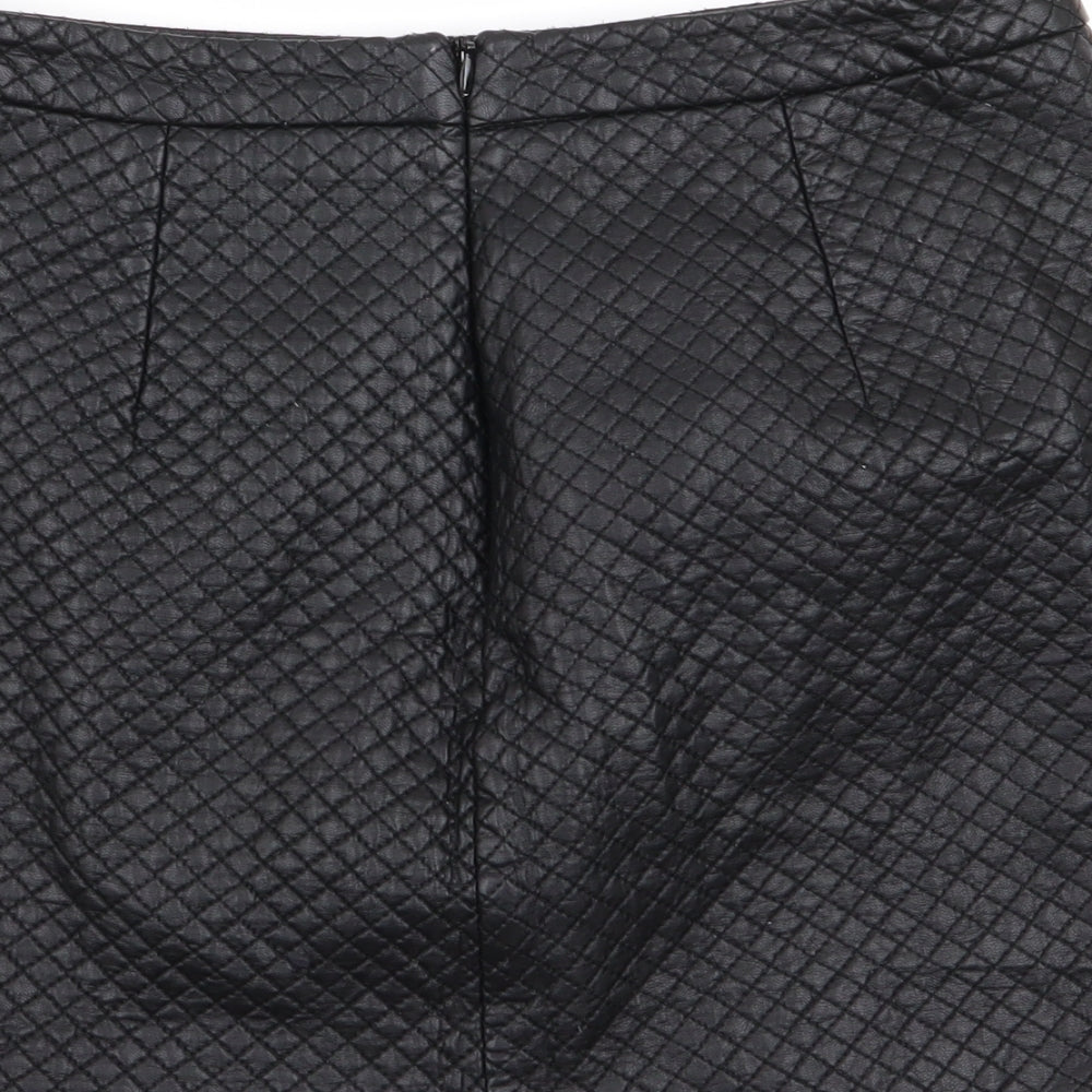 Topshop Womens Black Argyle/Diamond Flare Skirt Size 8