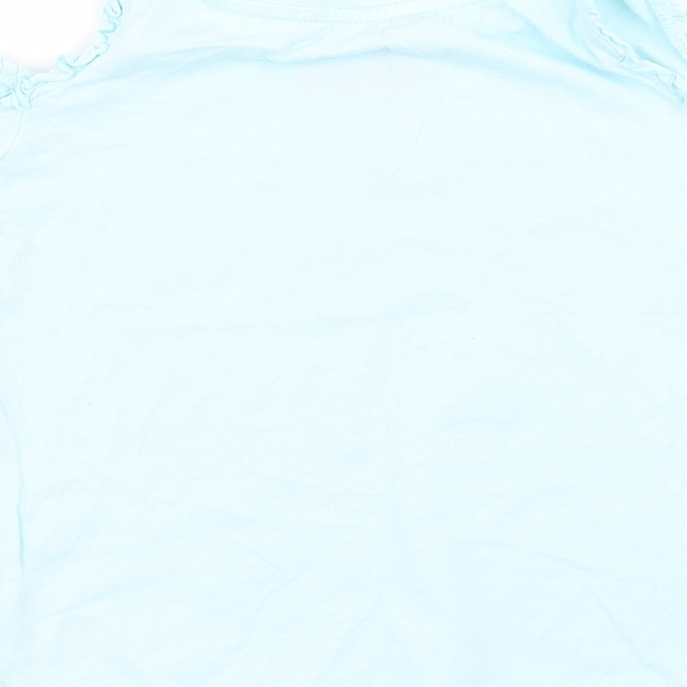 Matalan Girls Blue Solid Top Pyjama Top Size 6 Years