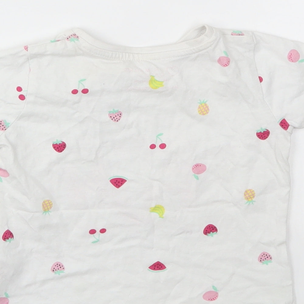 Primark Girls Multicoloured Geometric Basic T-Shirt Size 12-18 Months