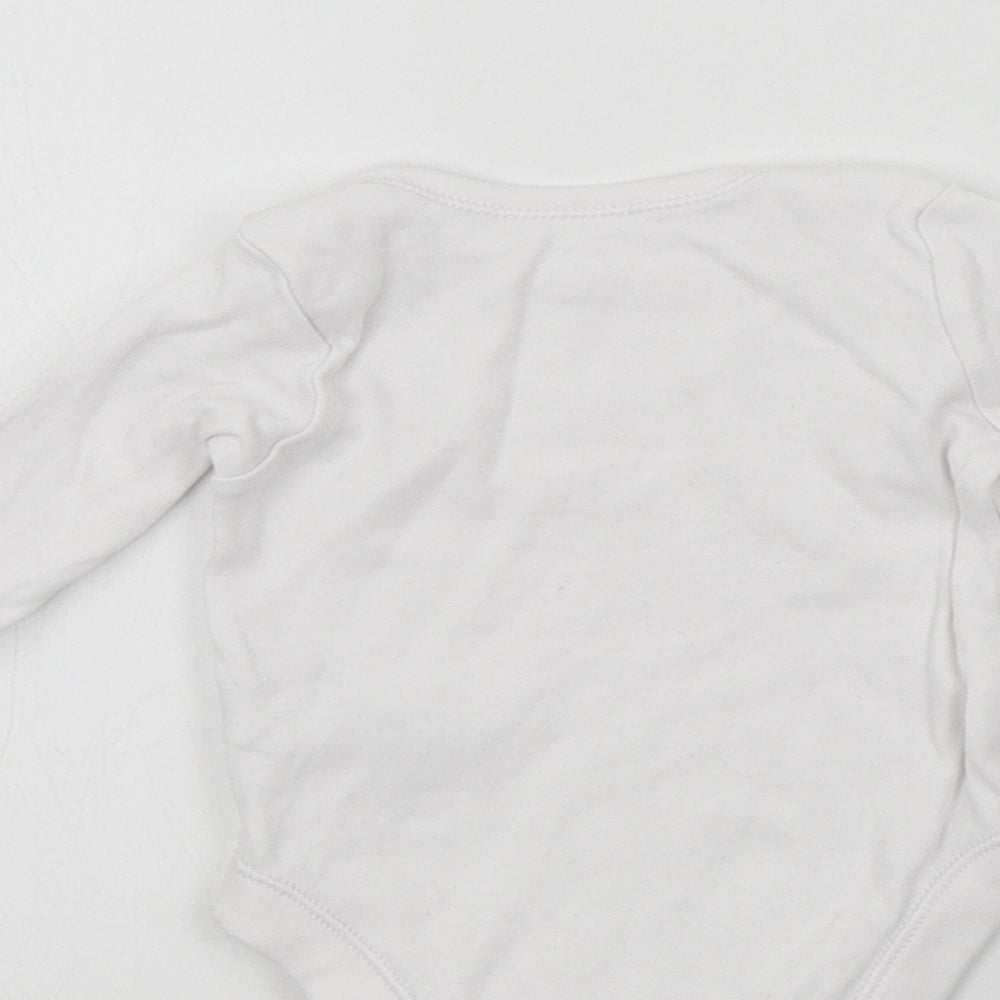 Nutmeg Baby White Colourblock Babygrow One-Piece Size 0-3 Months