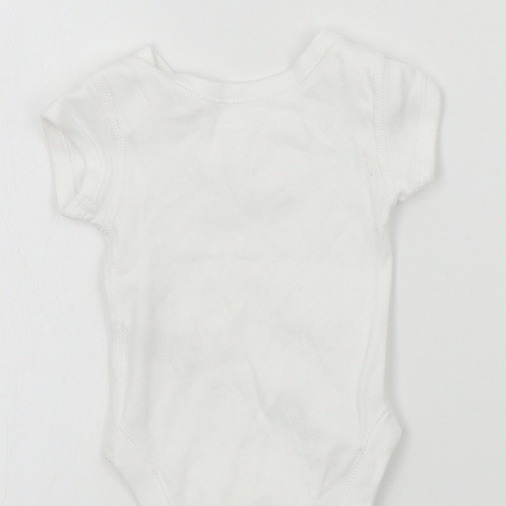 Marks & Spencer Baby White Colourblock Babygrow One-Piece Size Newborn