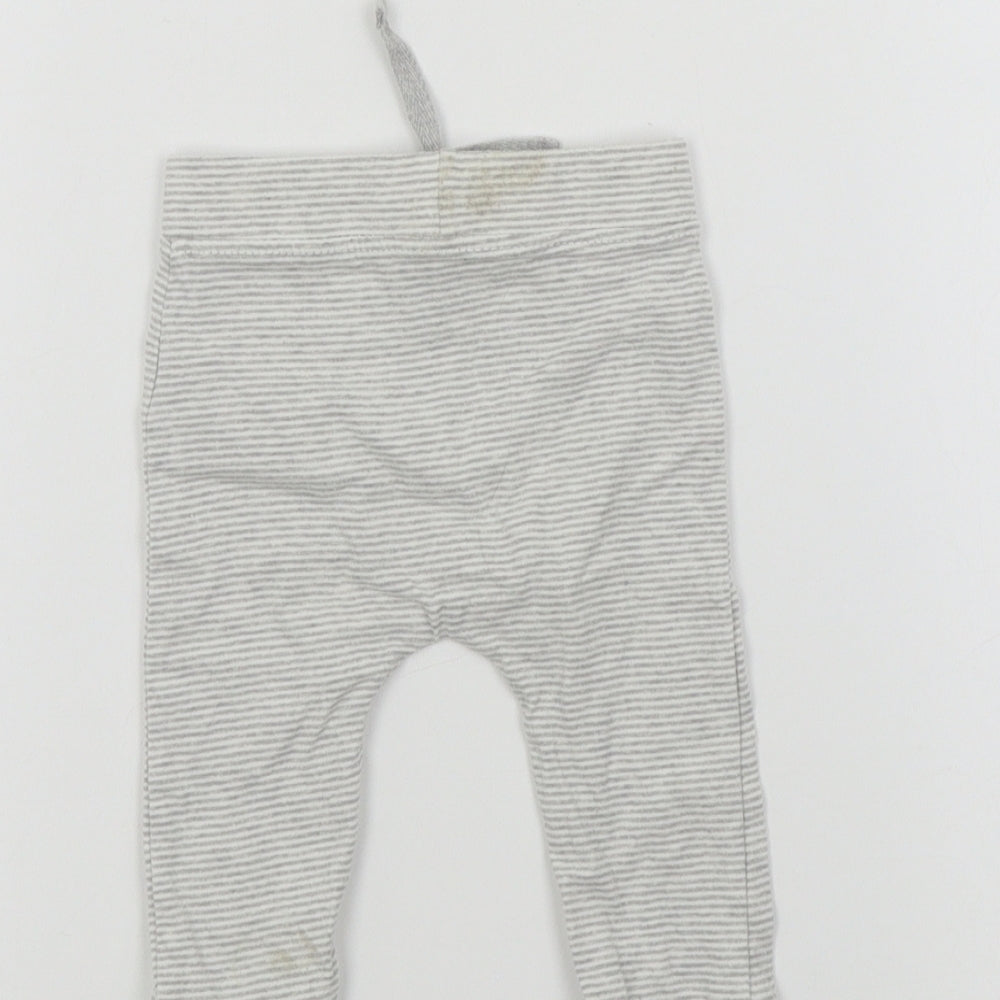 George Baby Green Striped Jogger Leggings Size 3-6 Months