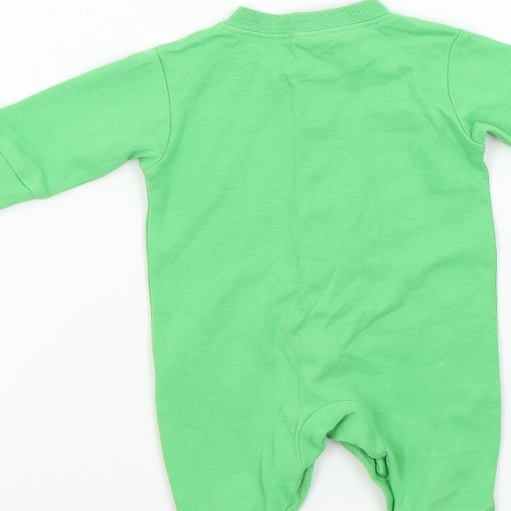 NEXT Baby Green Colourblock Babygrow One-Piece Size Newborn